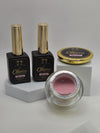 Set Clásica Milky Rose (Rubber Base + Gel Polish + Builder Gel)